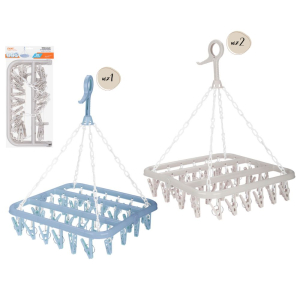 Wieszak z klamerkami 28 sztuk RAVI Wieszak z klamerkami 28 sztuk RAVI